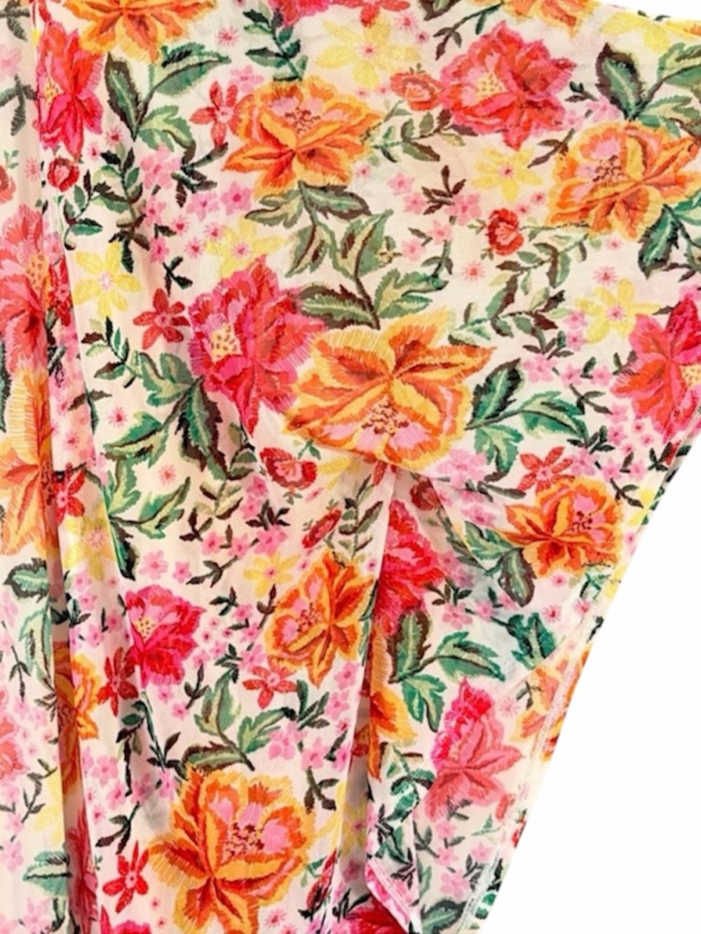 Avenue Floral Kimono Cardigan Open Front Duster Size 14/16 - Picture 6 of 11